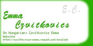 emma czvitkovics business card